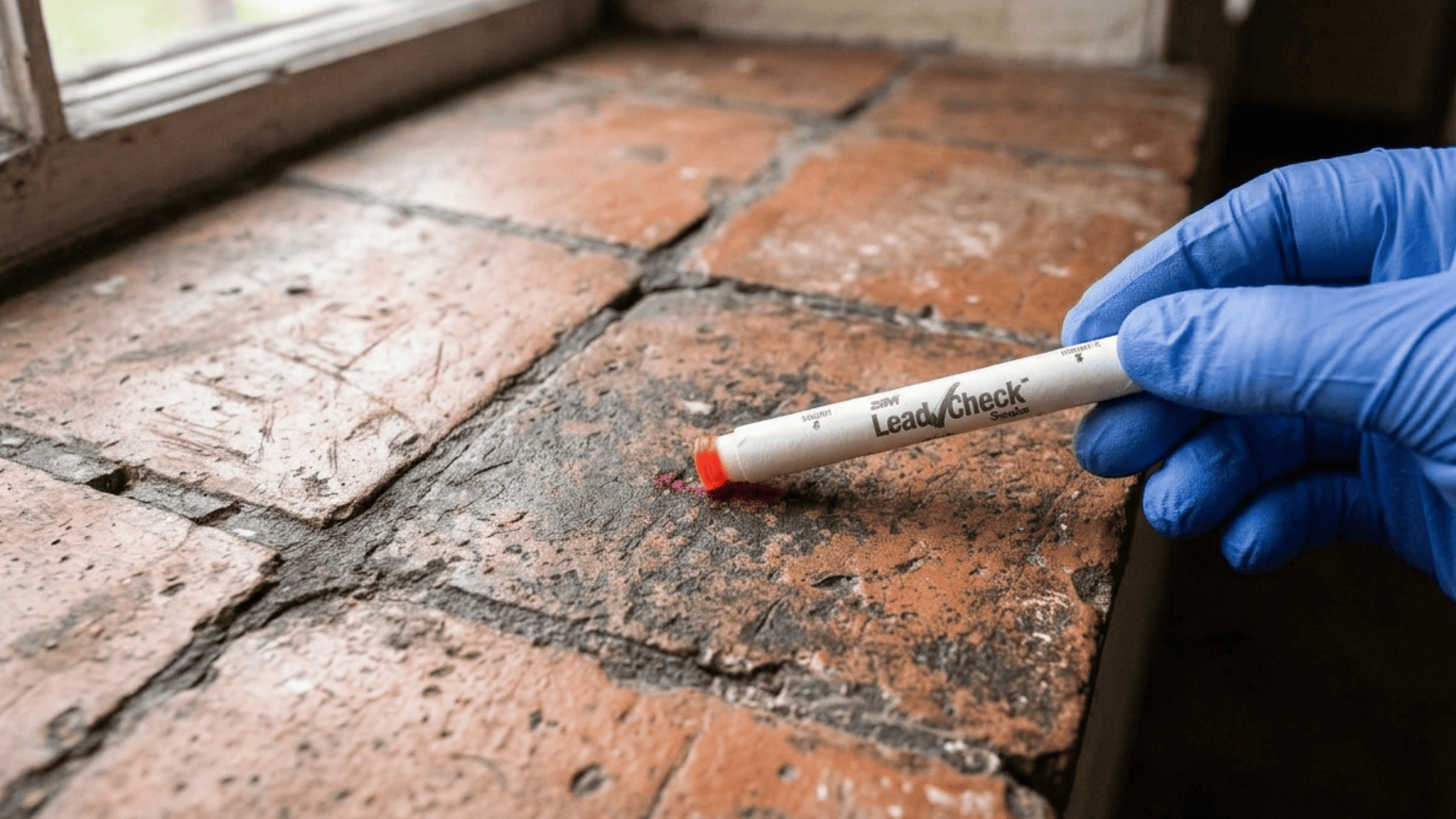 test de plomb sur ancien carrelage lead check